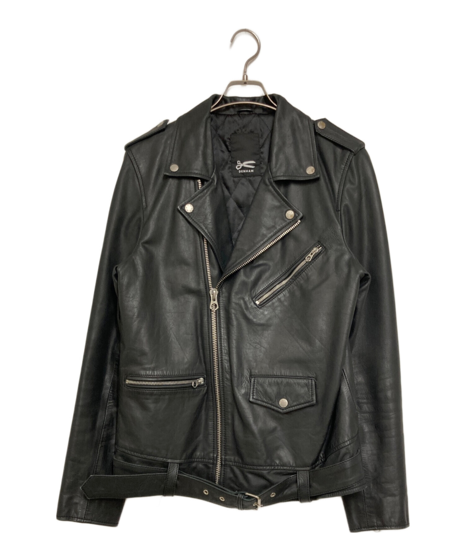 中古・古着通販】Denham (デンハム) レザーダブルライダースジャケット