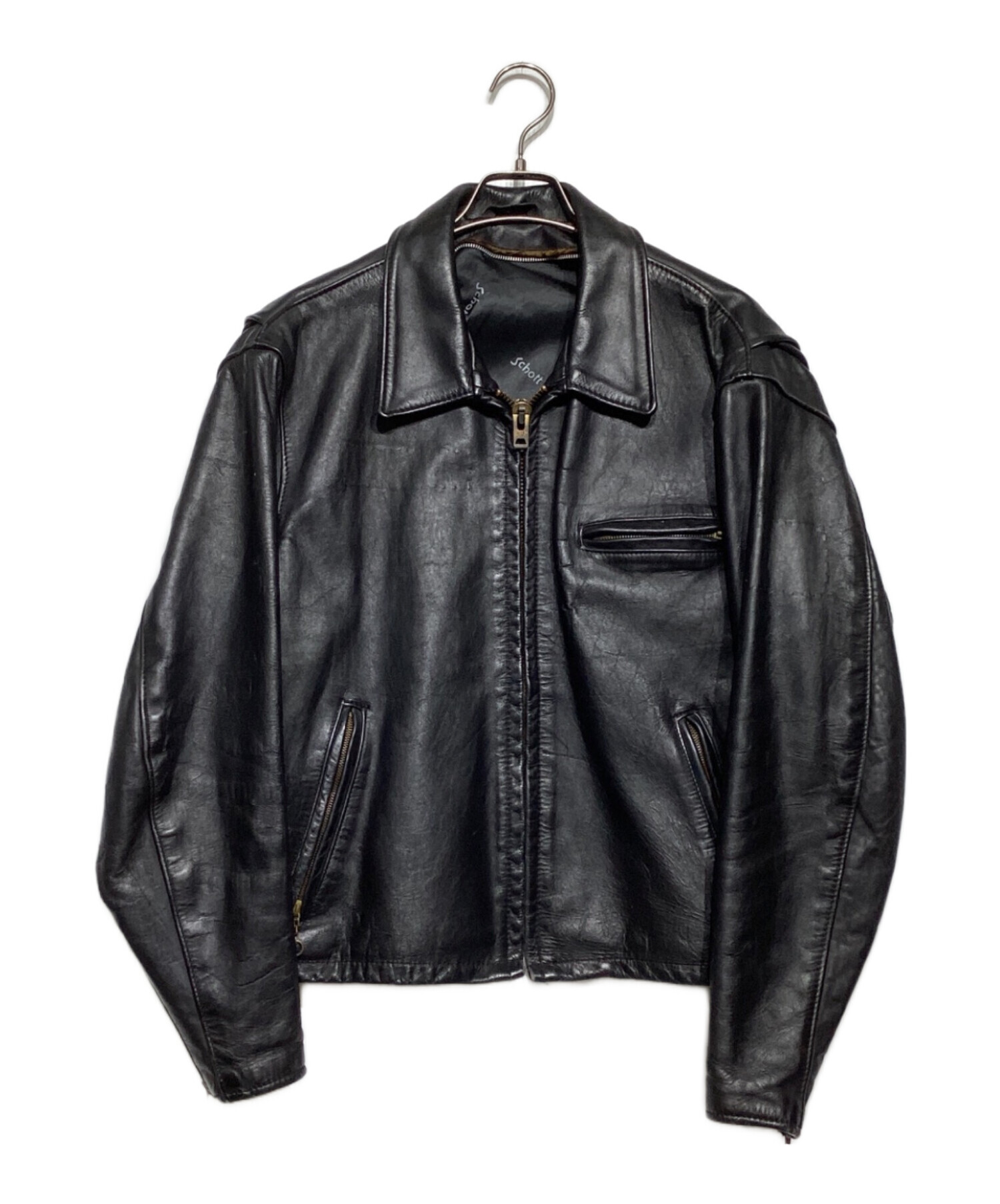 Schott シングルライダース 黒 レザージャケット定番642 サイズ38