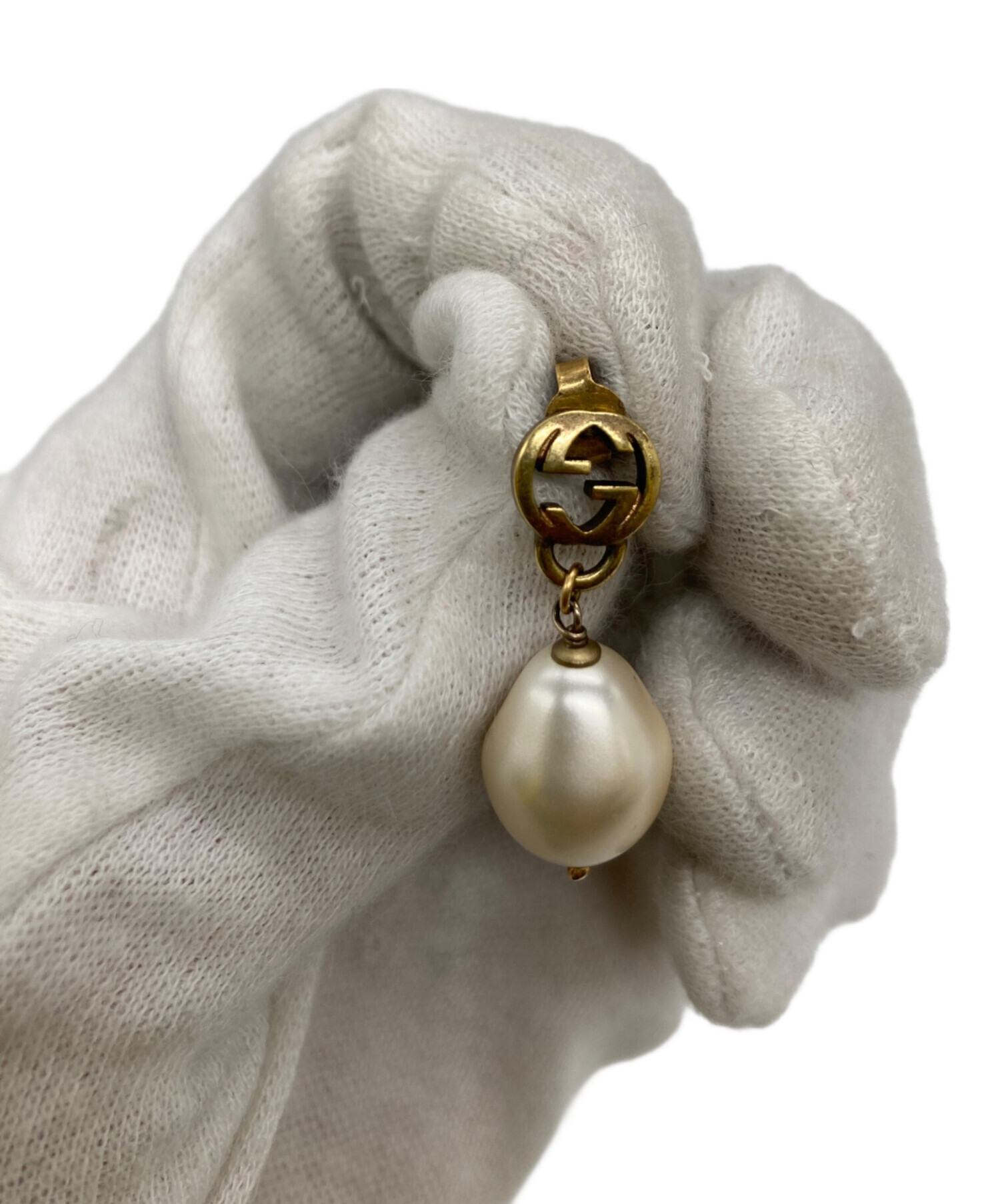中古・古着通販】GUCCI (グッチ) インターロッキングG パールピアス