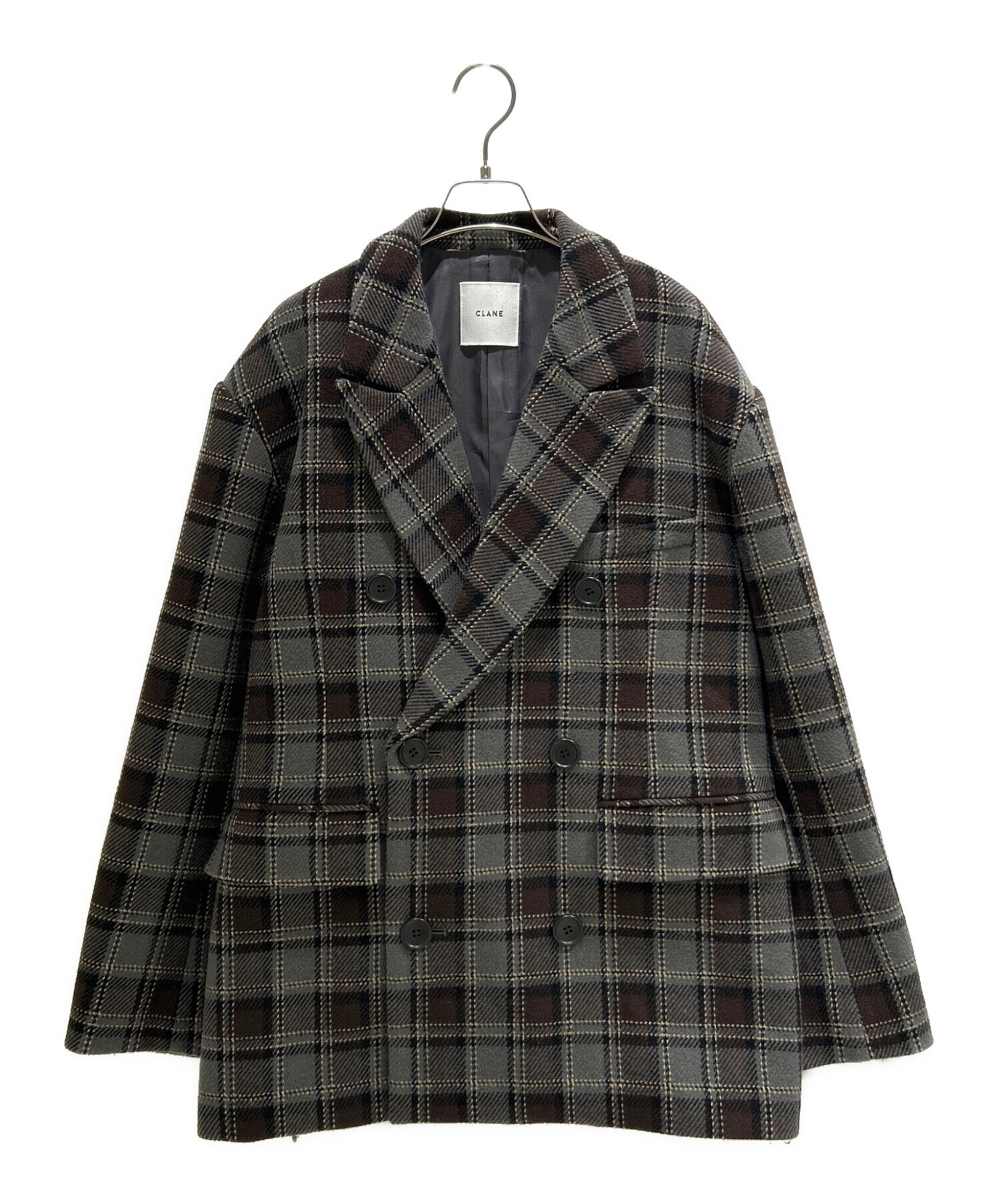 中古・古着通販】CLANE (クラネ) OVER SHOULDER PEAKED LAPEL COAT