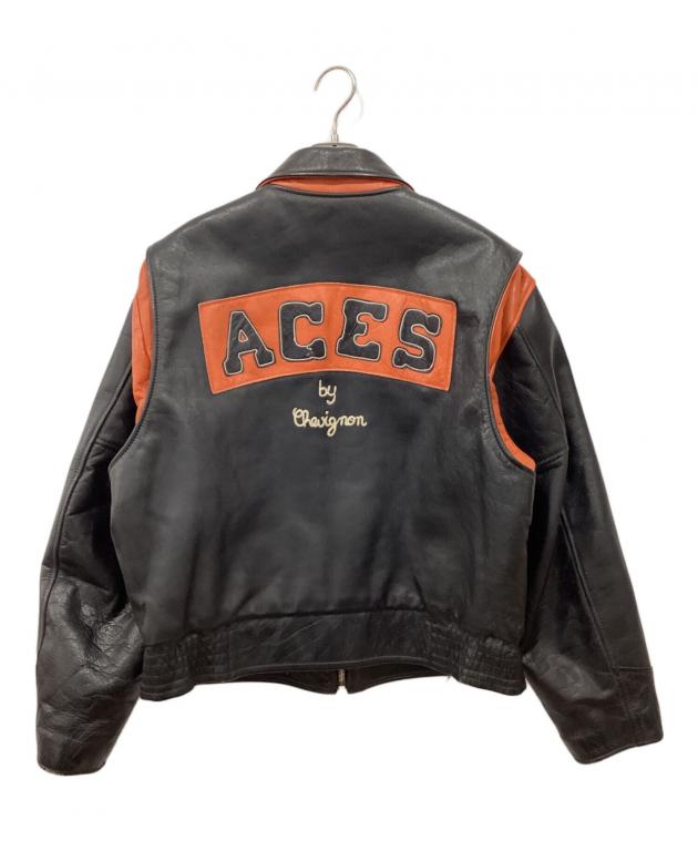 中古・古着通販】CHEVIGNON (シェビニオン) レザージャケット ブラック