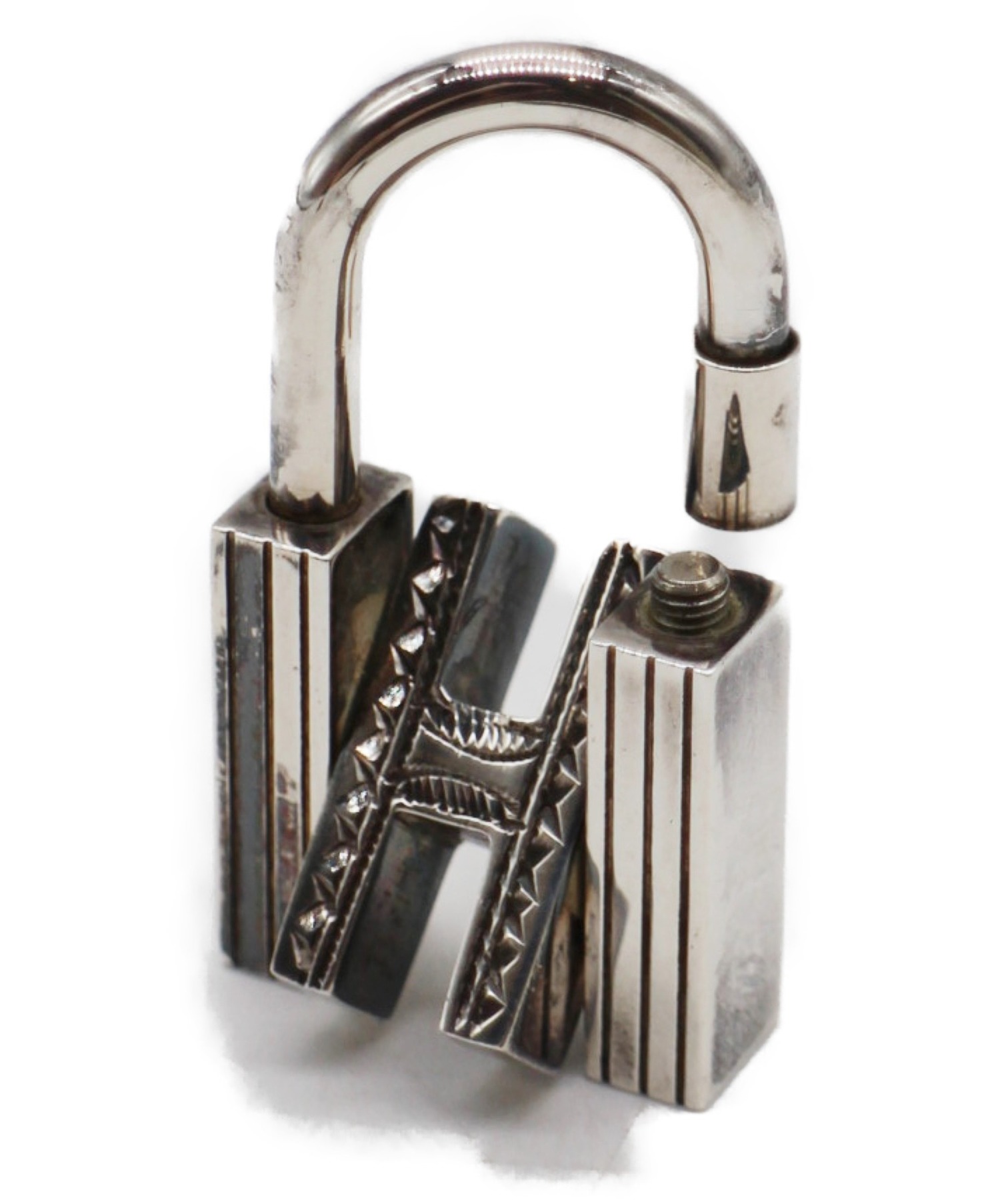 正規品 エルメス カデナ パドロック 南京錠 鍵 no.64 シルバー 【公式