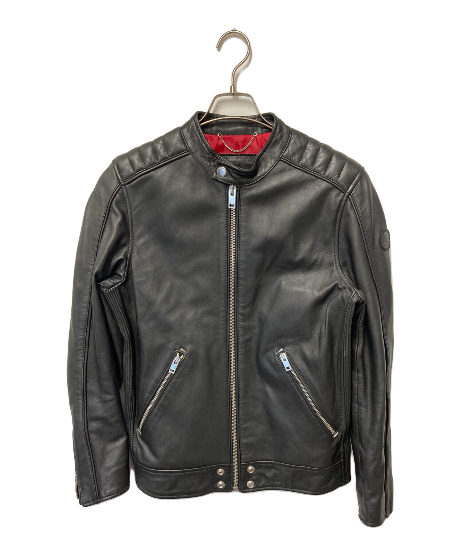 DIESEL ディーゼル シングルライダース ブラック Sサイズ シープレザー