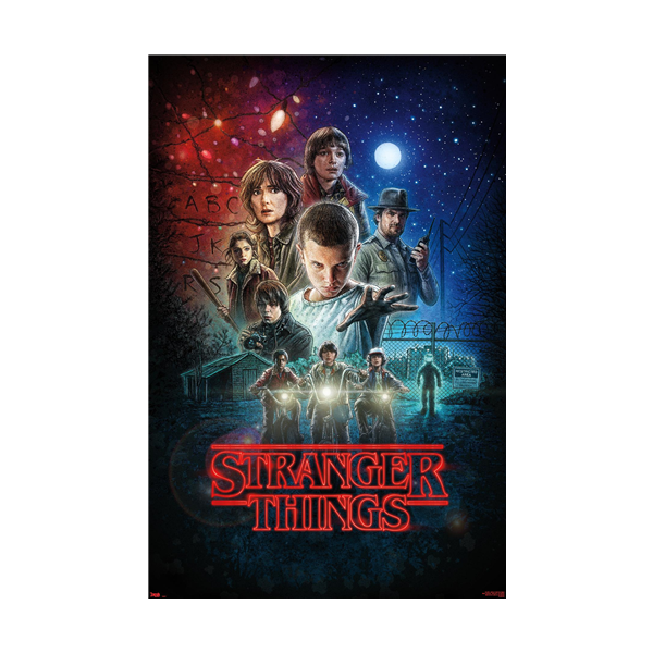 Netflixオリジナルシリーズ『STRANGER THINGS』ポスター。 Amazon.com
