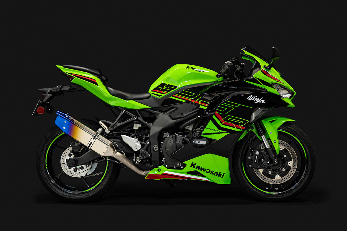 新製品情報】Ninja ZX-25R (2023) 政府認証フルエキゾーストマフラー