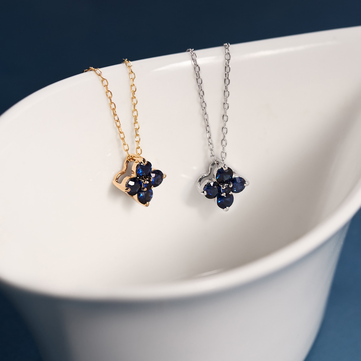 K10イエローゴールドサファイアネックレス(RPN702-002)|TSUTSUMI