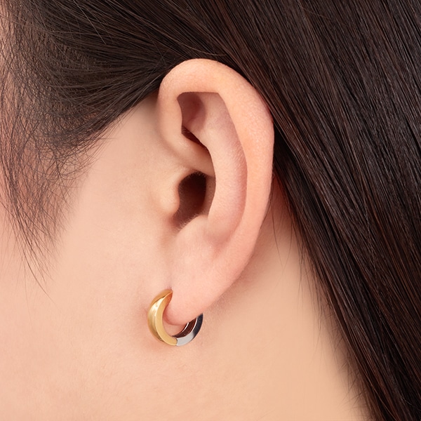 プラチナ/K18イエローゴールドピアス(RPE293-002)|TSUTSUMI