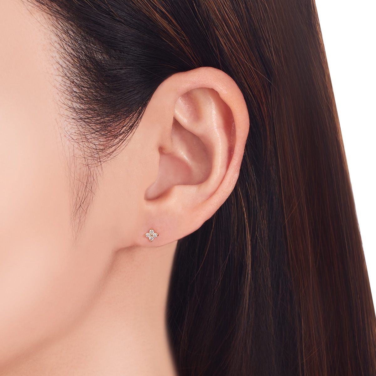 K18イエローゴールドダイヤモンドピアス(RPE440-003)|TSUTSUMI