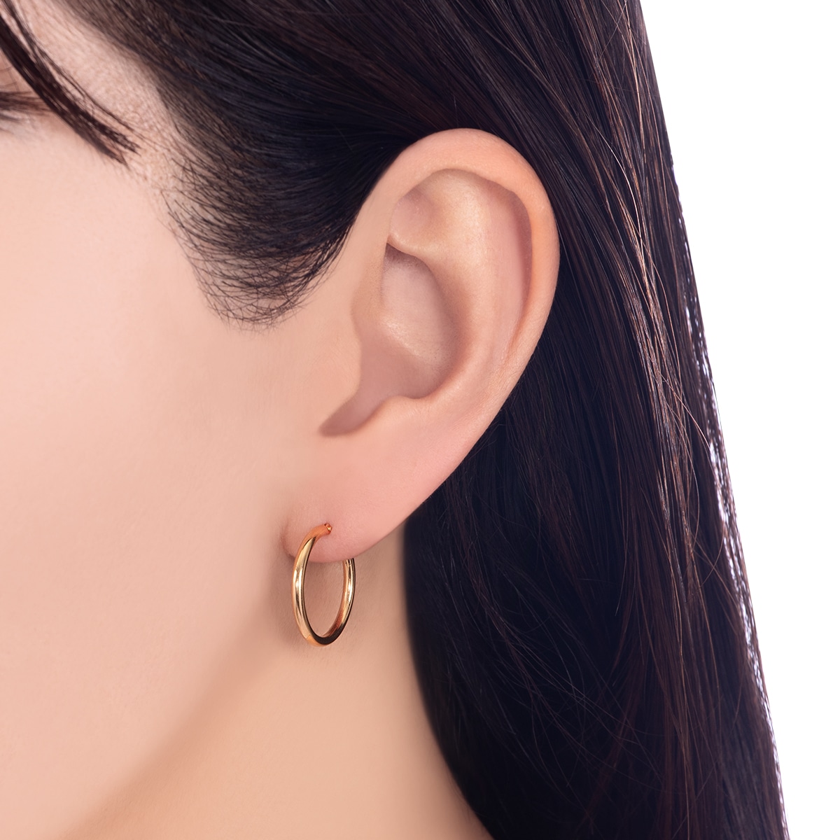 ツツミ 18Kゴールド フープピアス ピアスタイプ/フープ|TSUTSUMI