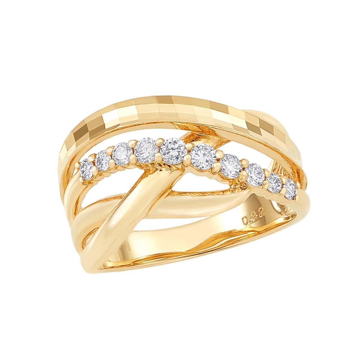 K18イエローゴールドダイヤモンドリング(RFR858-001)|TSUTSUMI