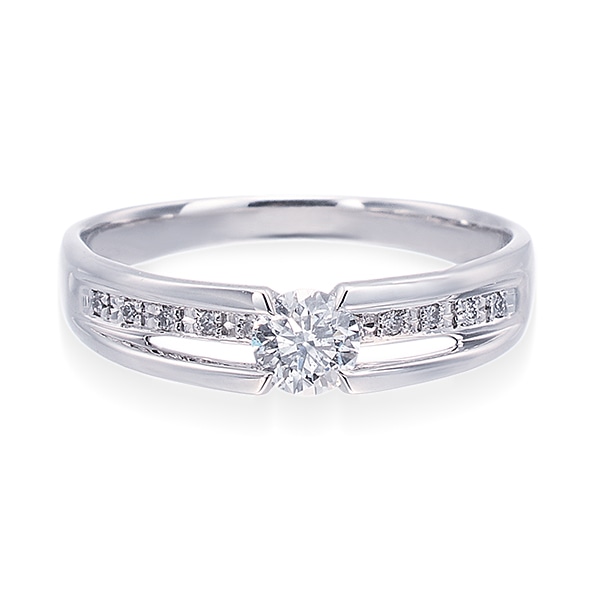 プラチナ鑑定書付ダイヤモンドリング（0.3カラット）(RKR094)|TSUTSUMI