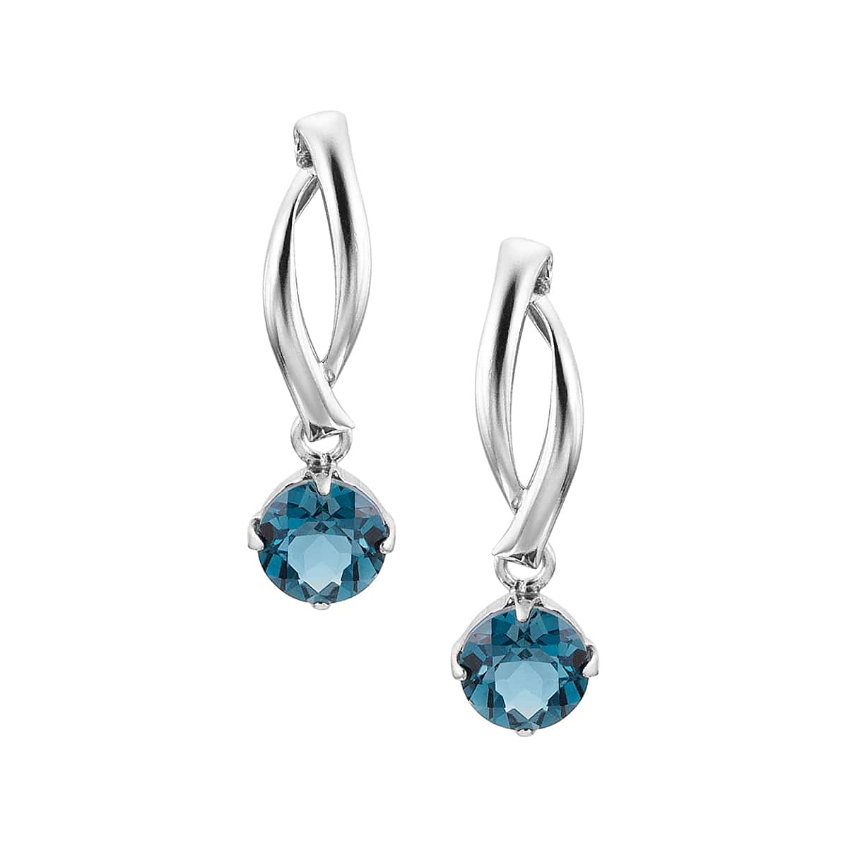 K10ホワイトゴールドロンドンブルートパーズピアス(RPE022-004