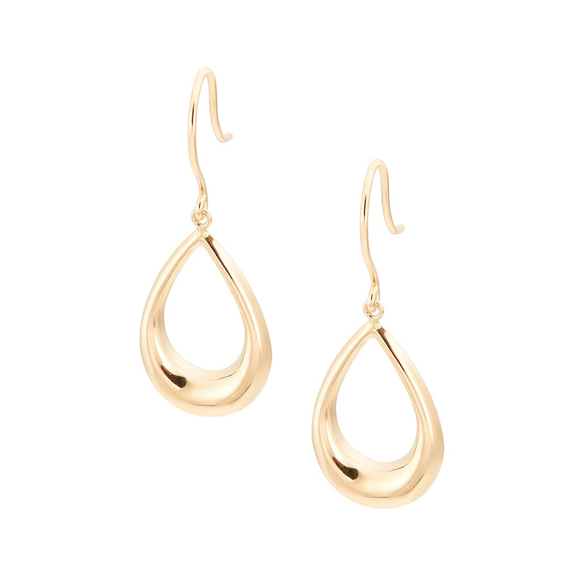 K10イエローゴールドシェル/ロッククリスタルピアス(RPE564-002