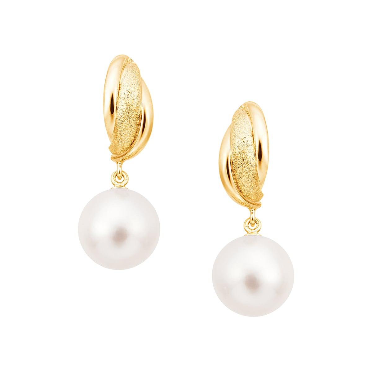 K18イエローゴールドアコヤ真珠ピアス（7.5mm）(RPE486-003)|TSUTSUMI