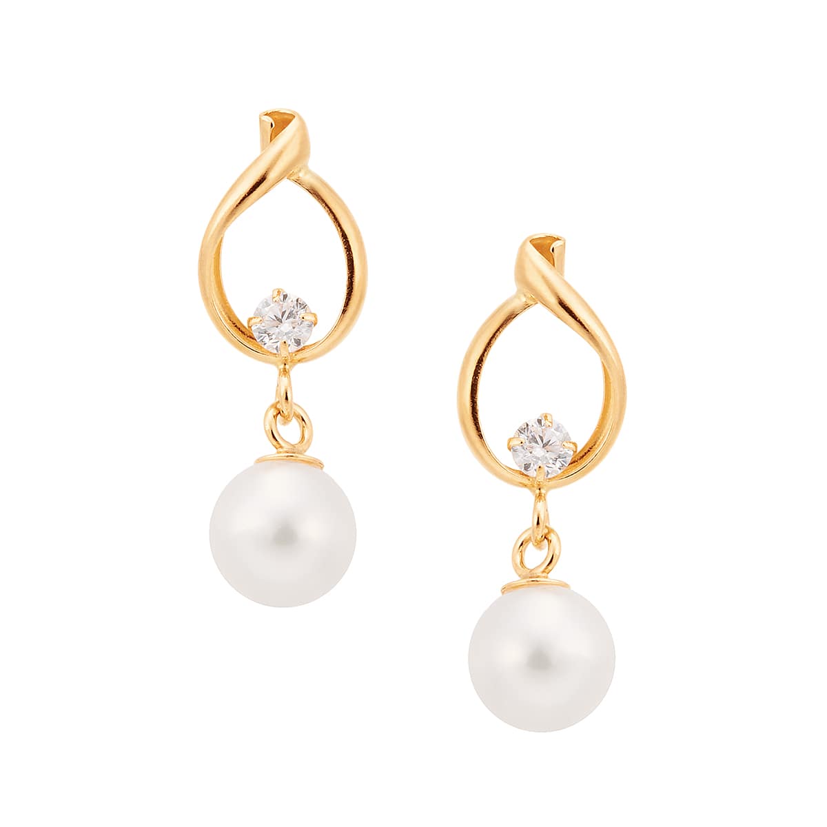 K18イエローゴールド淡水パールピアス（4.5mm）(RPE401-003)|TSUTSUMI