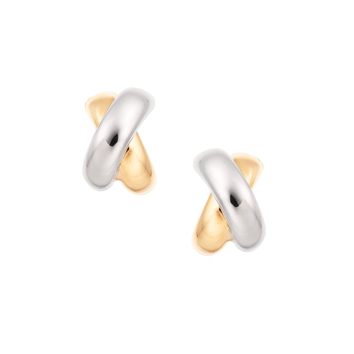 K18イエローゴールド/プラチナピアス(RPE632-003)|TSUTSUMI