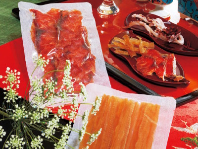 真空パック・ボイル用(100℃) 雲流印刷三方袋