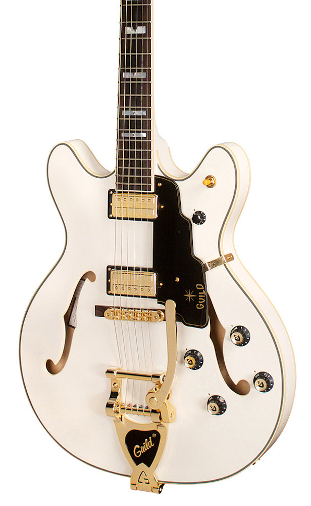 Guild Guitars Starfire V Snowcrest White Semi-Hollow Electric