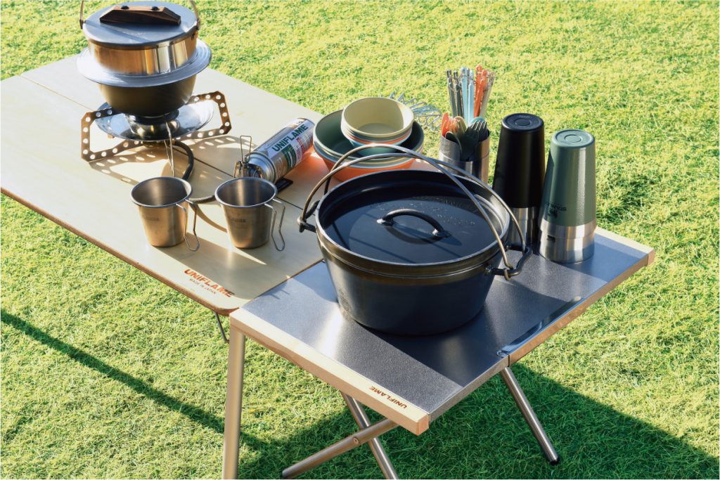 ユニフレーム焚火テーブル2台 レプリングと専用トートバッグ付 楽天