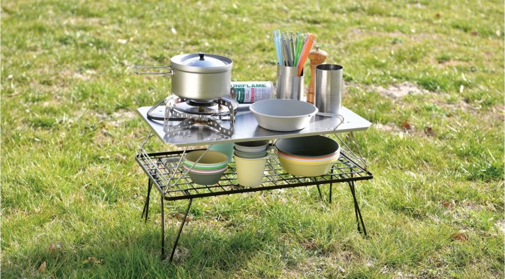 ユニフレーム フィールドラック×3台 フィールドラック ステンレス天板