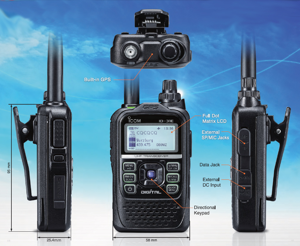 ICOM ID-31PLUS(シルバー) UHFトランシーバー ICOM ID-31PLUS(シルバー