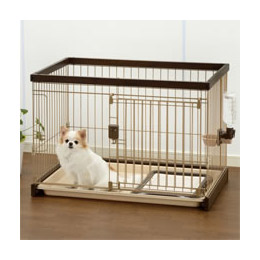 リッチェル ペット用 木製お掃除簡単サークル 90-60 ダークブラウン