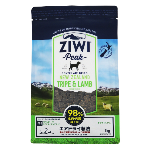 ZiwiPeak エアドライ・ドッグフード トライプ&ラム 1kg / 送料無料 | 通販
