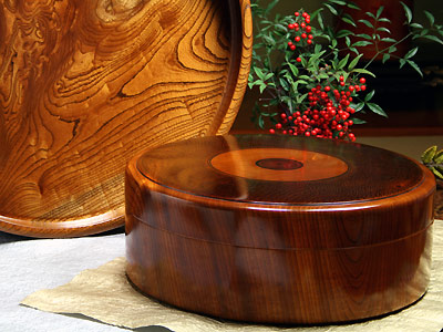 茶櫃特大ケヤキ玉杢