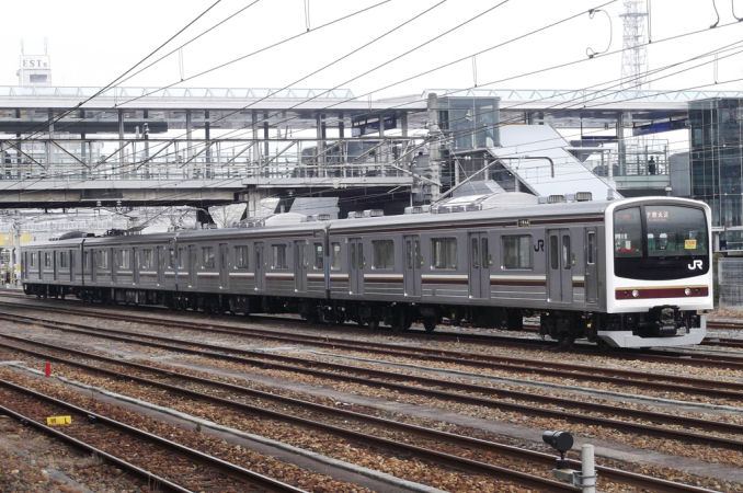 205系600番台 宇都宮線・日光線 ドア上鴨居部 路線図 2013年6月製作