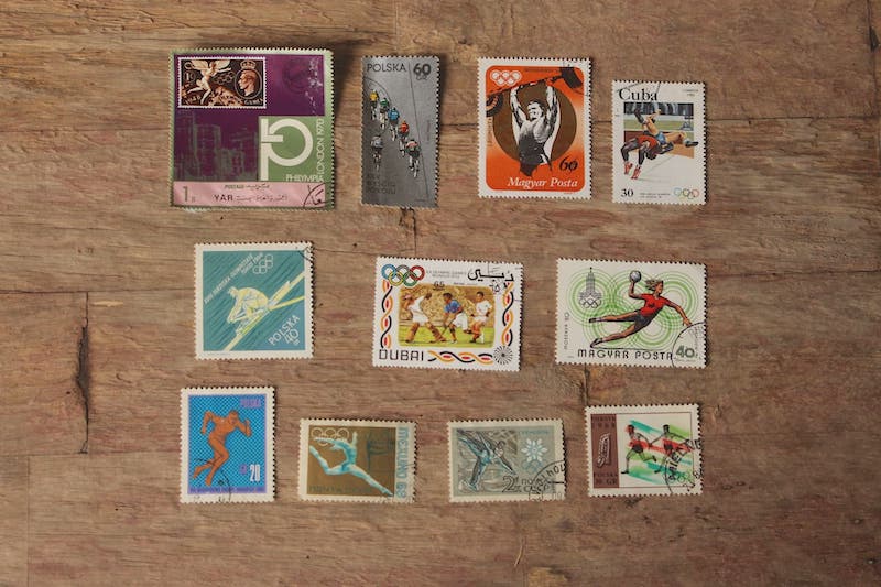 438) 使用済み切手 国内-外国 438) 使用済み切手 国内-外国