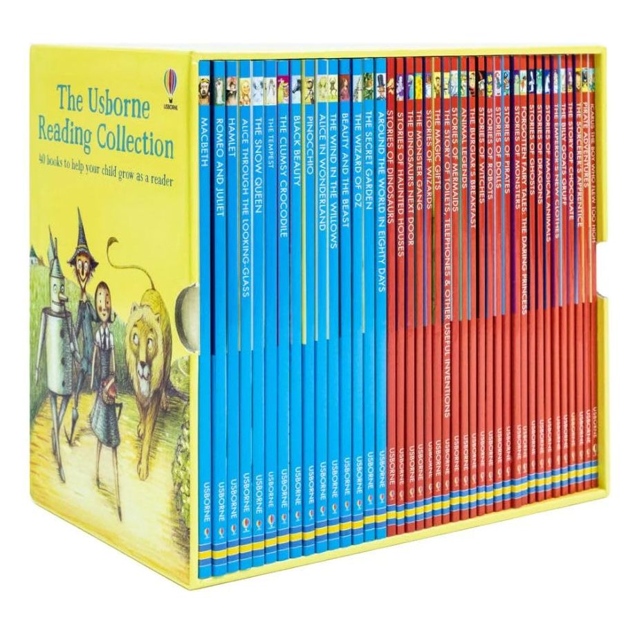 Usborne Young Reading Collection 40 Illustrated Books Box Set Read