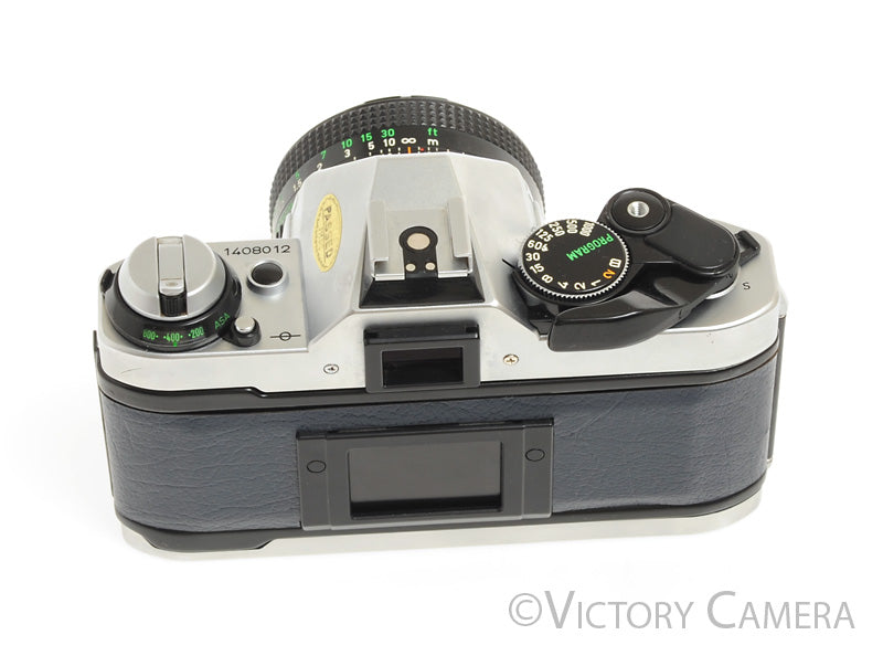 Canon AE-1 Program Blue Leather 35mm Film Camera w/ 50mm f1.8 Lens [EX