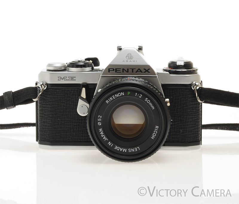 Pentax ME Chrome 35mm Film Camera w/ 50mm f2 Lens [EXC]