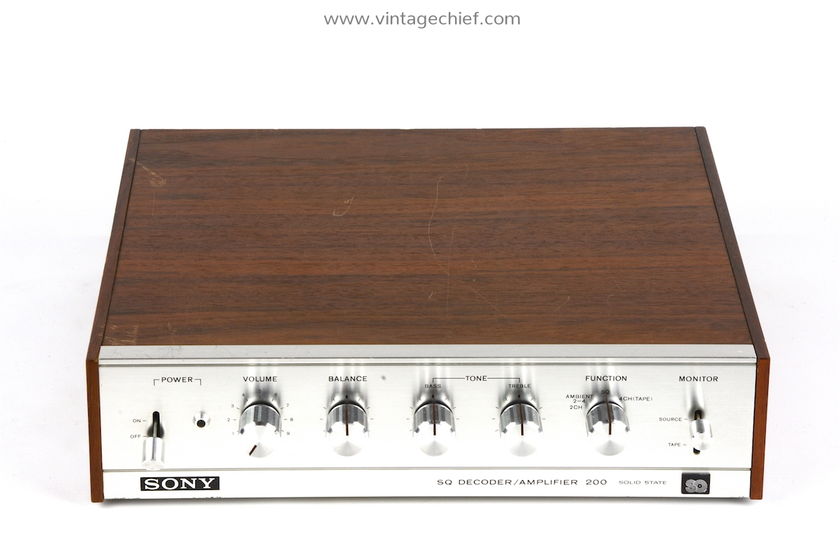 Sony SQA-200 Stereo Quadraphonic Decoder Amplifier | Wooden Case
