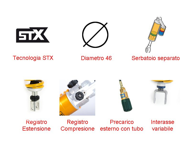 STX46 rear shock Ohlins S46PR1C1LS for KAWASAKI ZX 4 R 2024