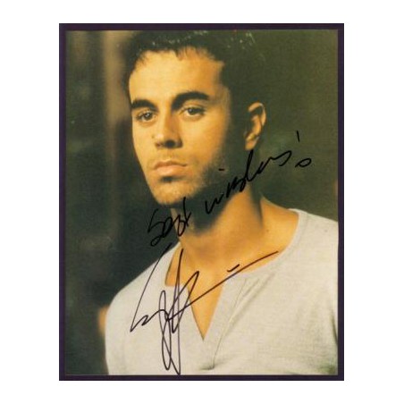 エンリケ・イグレシアス直筆サイン入り超 大型写真Enrique Iglesias