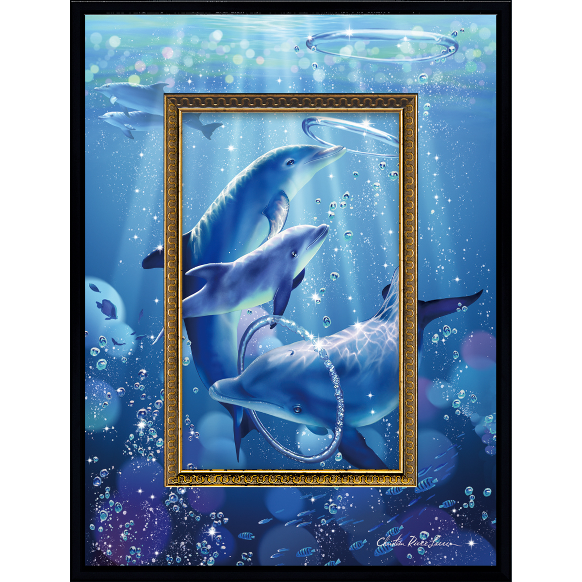 クリスチャン・リース・ラッセン ビッグアート「ドルフィン