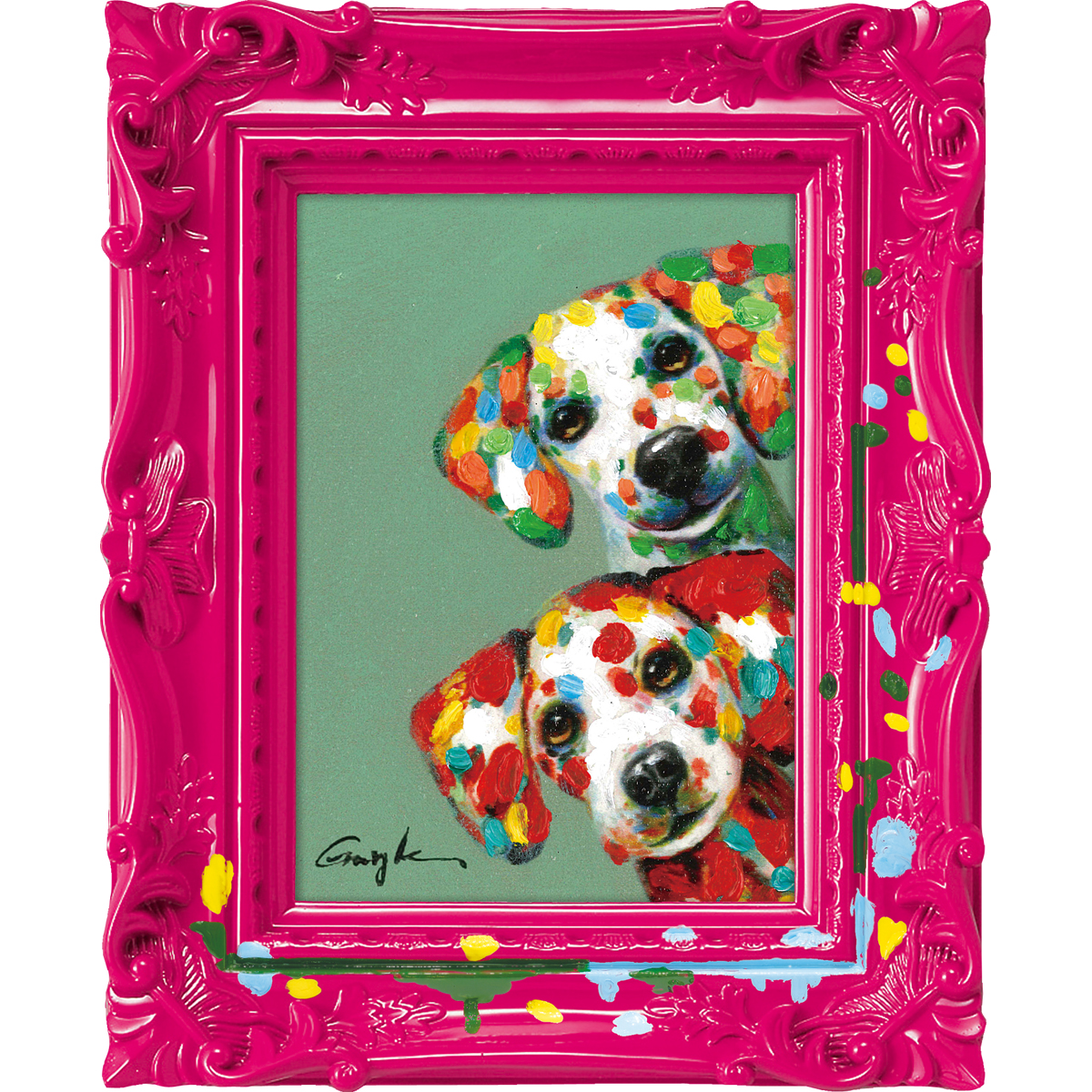 フクロウ オイルペイント絵画 ☆大迫力＆かわいい!!お届け可