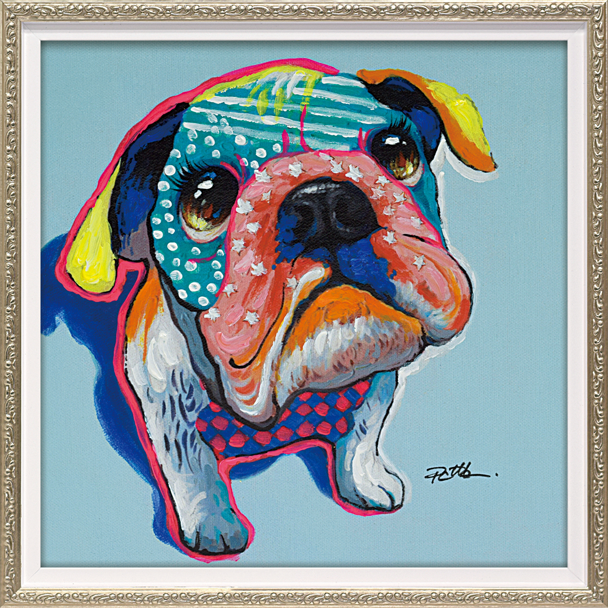 オイルペイントアート「カラー ブル（Sサイズ）」 | ユーパワー