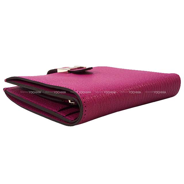 ✨新品同様✨HERMESベアンコンパクトリザード❤️二折財布♪パープル