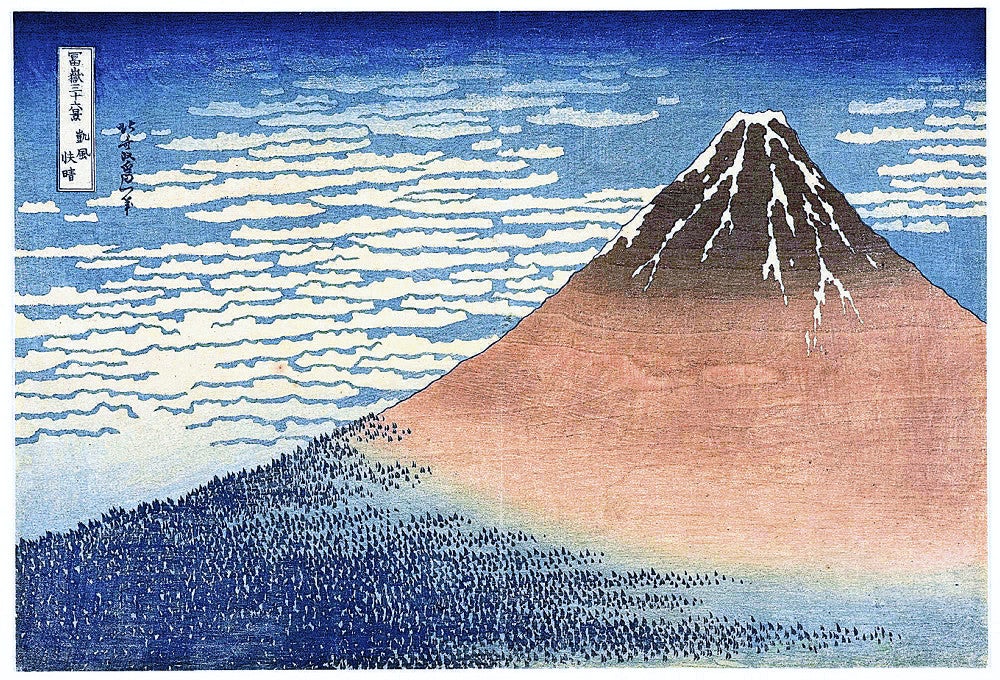 赤富士☆前本利彦】日本画 成川美術館 ☆赤富士☆縁起の良い☆厄除け