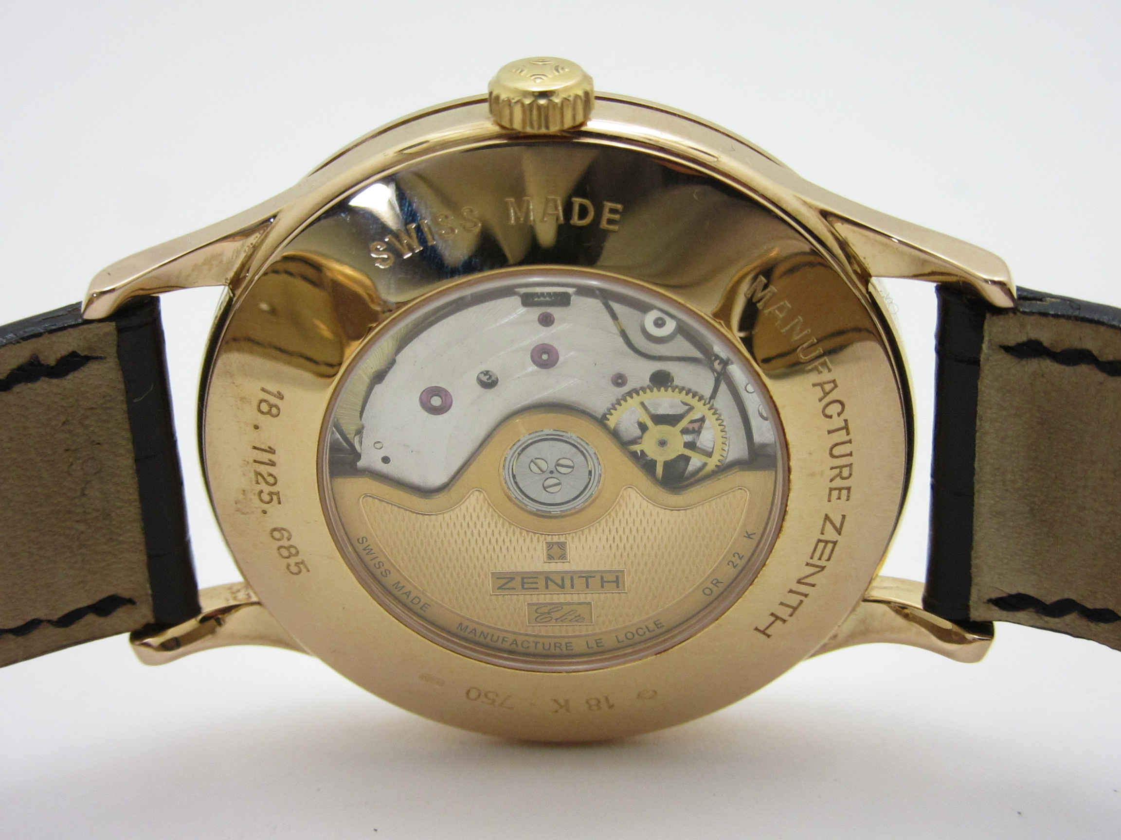 ゼニス ZENITH ”K18PG無垢 クラスエリート リザーブドマルシェ 18.1125