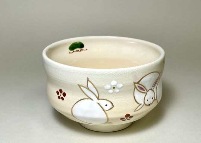 小抹茶碗 丸うさぎ （まるうさぎ）｜京焼・清水焼 陶器のやまなか雅陶