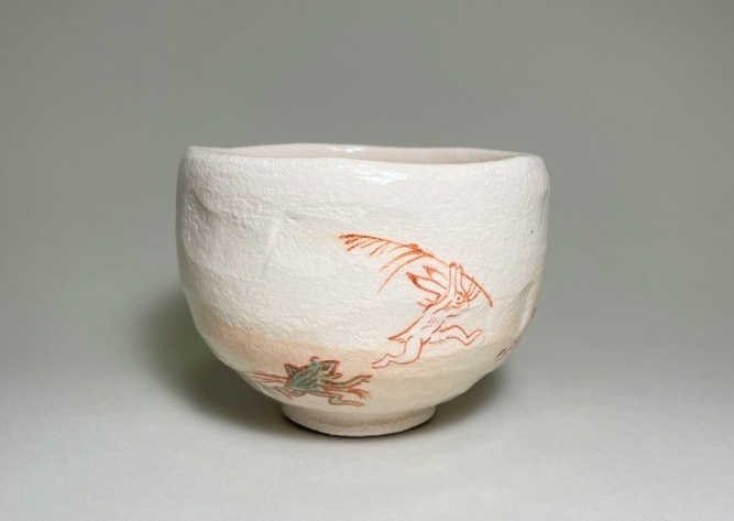 楽焼 抹茶碗 鳥獣戯画 （ちょうじゅうぎが）｜京焼・清水焼 陶器の