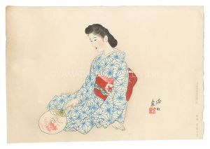 伊東深水、スケッチ画（素描画集4巻p83 no469）【修善寺】