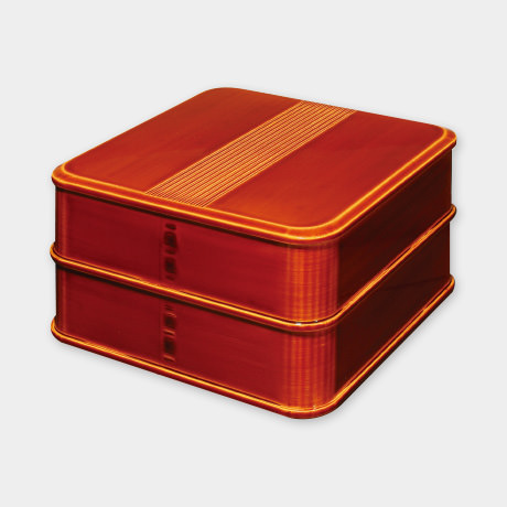 隅丸二段重 6寸 - 飛騨春慶塗 （飛騨高山の伝統工芸） - 山田春慶店