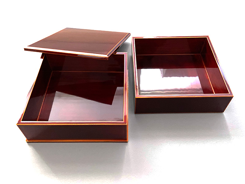 6寸二段重（重箱） - 飛騨春慶塗 （飛騨高山の伝統工芸） - 山田春慶店