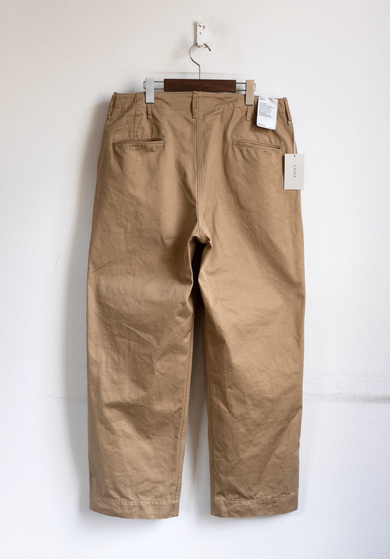 CIOTA スビンコットン ウエポンチノパンツ | 大阪心斎橋のメンズ洋服の