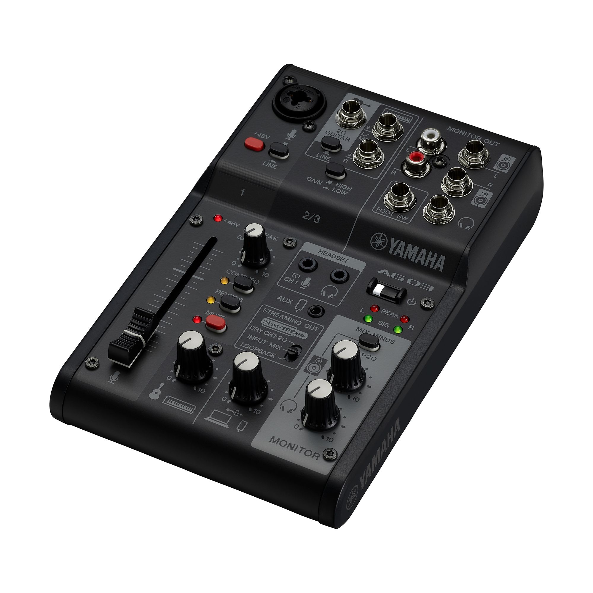 AG03MK2 3-Channel Loopback USB Mixer Specs - Yamaha USA