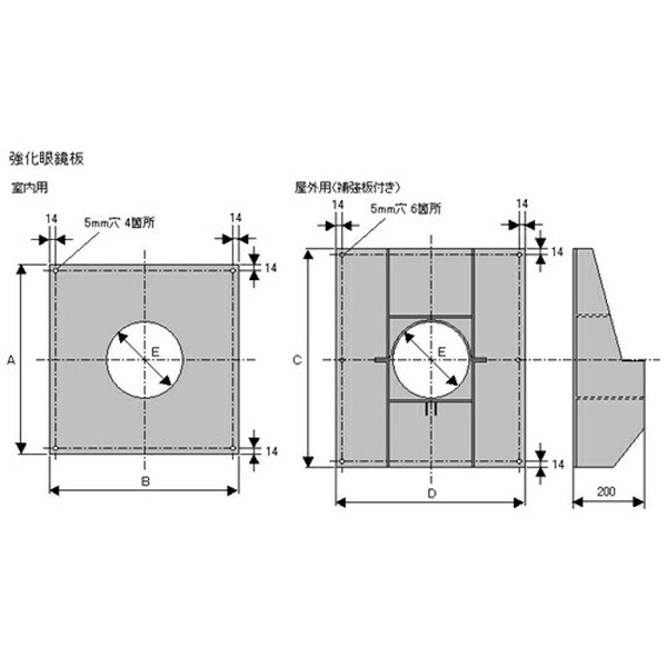HONMA ホンマ製作所 黒ステンレス 強化眼鏡板≪煙突壁出し用部材